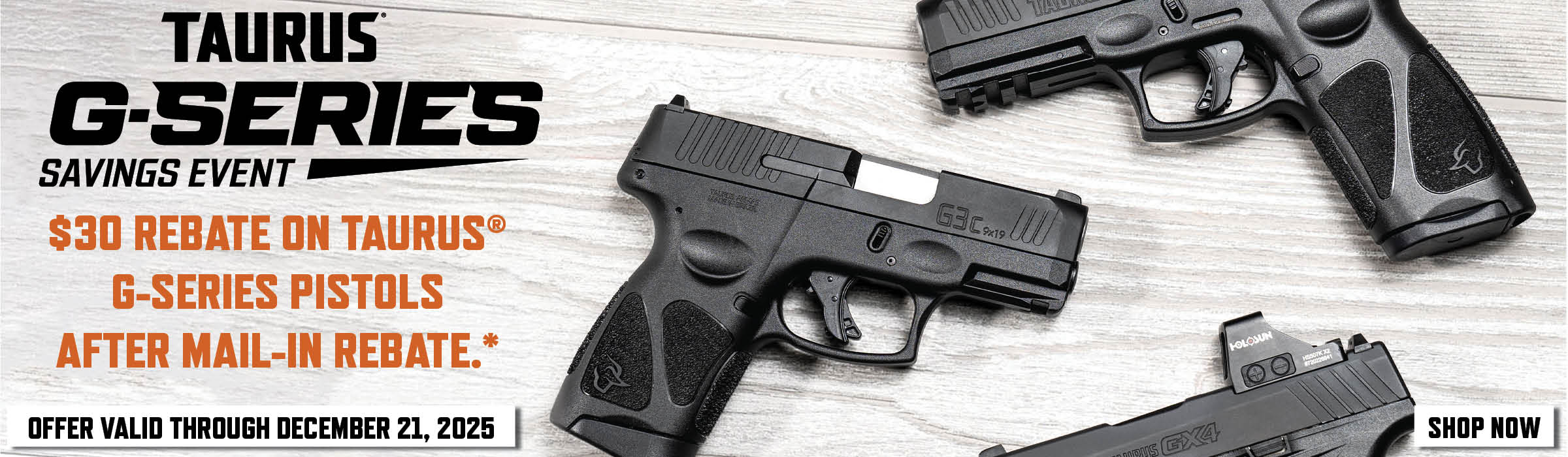 Taurus G Series Savings Event